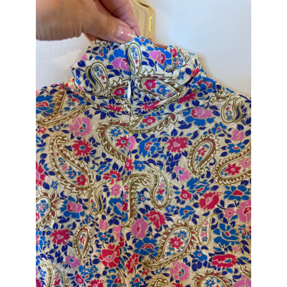 Isabel MARANT Lizyela Turtleneck Top Paisley Floral 42 US 10 - Picture 4 of 7